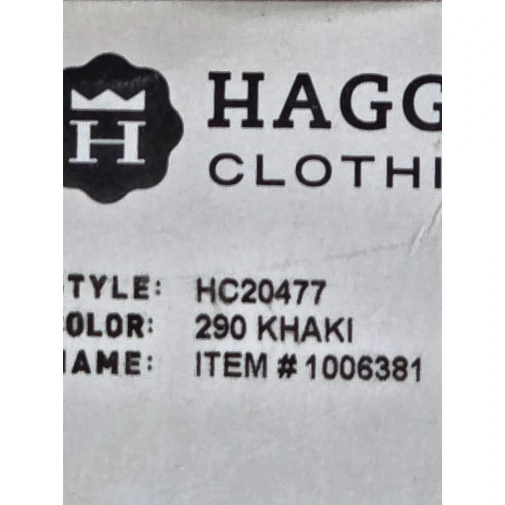 Haggar Straight Fit Men's 42x29 Sustainable Stretch‎ Chino Pants Flat Front NEW